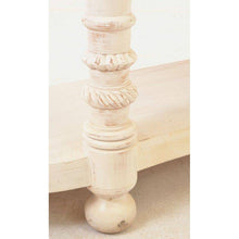 Ancient Mariner Mango Wood Carved Distressed White Console Table