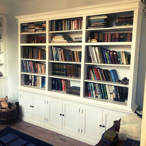 NOVASOLO Halifax Triple Bay Hutch Unit in White CA614 - White Tree Furniture
