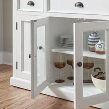 HALIFAX White Kitchen Sideboard Cabinet with Glass Doors B191 - White Tree Furniture