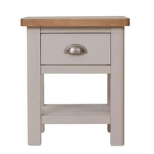 Toulouse Grey Painted Oak 1 Drawer Side Table - White Tree Furniture