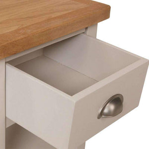 Toulouse Grey Painted Oak 1 Drawer Side Table - White Tree Furniture