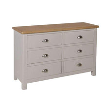 Toulouse Grey Painted Oak 6 Drawer Chest of Drawers - White Tree Furniture