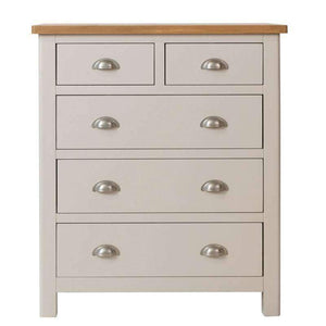 Toulouse Grey Painted Oak Chest of Drawers - White Tree Furniture