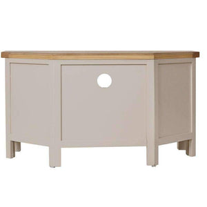 Toulouse Grey Painted Oak Corner TV Unit - White Tree Furniture