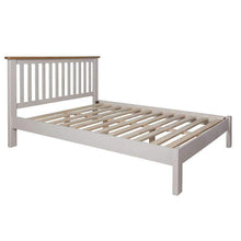 Toulouse Grey Painted Oak Double Bed Frame - White Tree Furniture