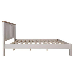 Toulouse Grey Painted Oak Double Bed Frame - White Tree Furniture