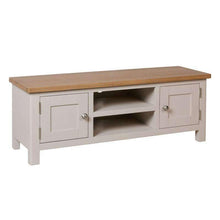 Toulouse Grey Painted Oak Large TV Unit - White Tree Furniture