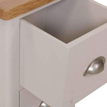 Toulouse Grey Painted Oak 2 Drawer Bedside Cabinet - White Tree Furniture