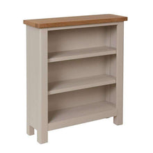 Toulouse Grey Painted Oak Small Wide Bookcase - White Tree Furniture