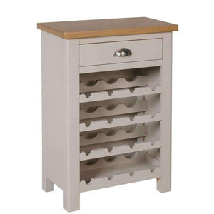 Toulouse Grey Painted Oak Wine Cabinet - White Tree Furniture