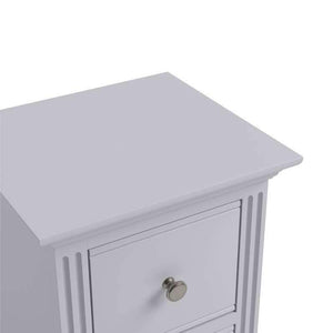 Alsace Grey Painted 2 Drawer Bedside Cabinet - White Tree Furniture