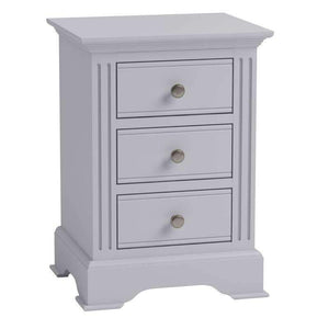 Alsace Grey Painted 3 Drawer Bedside Cabinet - White Tree Furniture