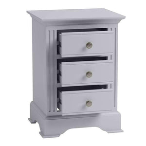 Alsace Grey Painted 3 Drawer Bedside Cabinet - White Tree Furniture
