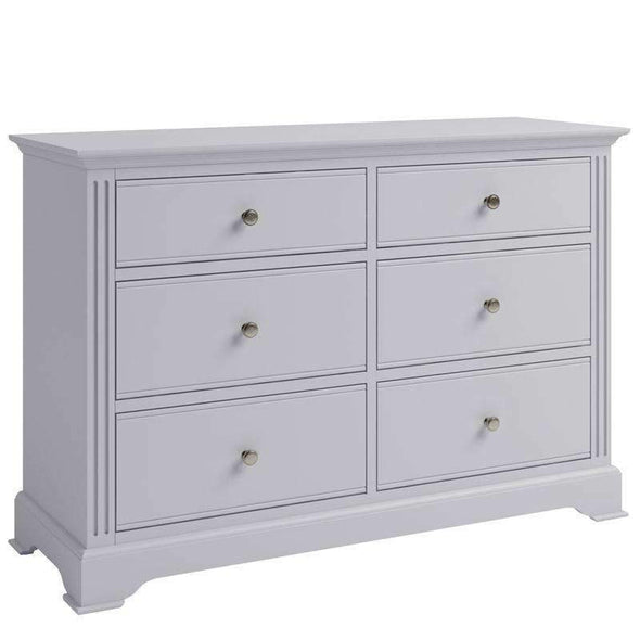 Alsace Grey Painted 6 Drawer Chest of Drawers - White Tree Furniture