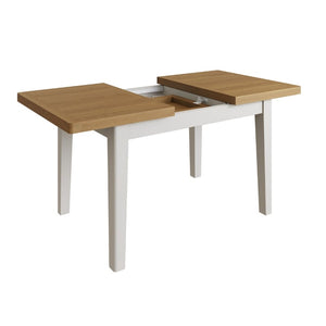 Grey Painted Oak Extending Dining Table 120cm - White Tree Furniture