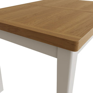 Grey Painted Oak Extending Dining Table 120cm - White Tree Furniture