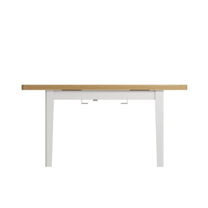 Grey Painted Oak Extending Dining Table 120cm - White Tree Furniture