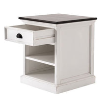 Halifax Accent White Bedside Table with Shelves T790TWD - White Tree Furniture