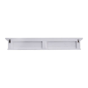 Halifax White Painted 8 Hook Coat Rack 130cm - White Tree Furniture