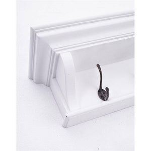 Halifax White Painted 8 Hook Coat Rack 130cm - White Tree Furniture