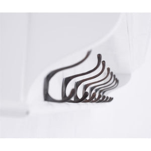 Halifax White Painted 8 Hook Coat Rack 130cm - White Tree Furniture