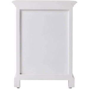 Halifax White Painted Bedside Table with Shelves - White Tree Furniture