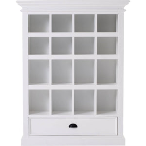 Halifax White Painted Entertainment Storage Shelving Unit - White Tree Furniture