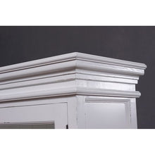 NOVASOLO Halifax White Glass Display Hutch Unit BCA594 - White Tree Furniture