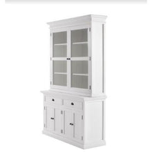 NOVASOLO Halifax White Glass Display Hutch Unit BCA594 - White Tree Furniture