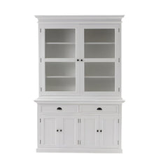 NOVASOLO Halifax White Glass Display Hutch Unit BCA594 - White Tree Furniture