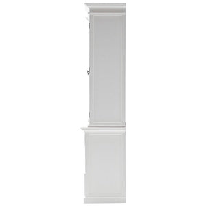 Halifax White Painted Library Hutch Unit - White Tree Furniture