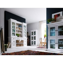 Halifax White Painted Library Hutch Unit - White Tree Furniture