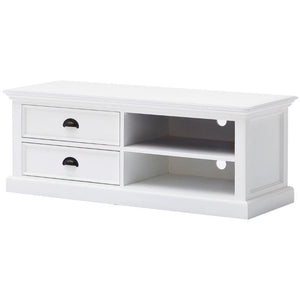 Halifax White Painted Medium TV Unit - White Tree Furniture