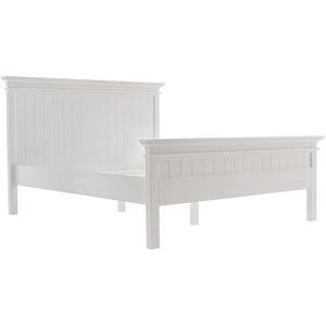 Halifax White Painted Queen Size Double Bed 160 x 200cm - White Tree Furniture