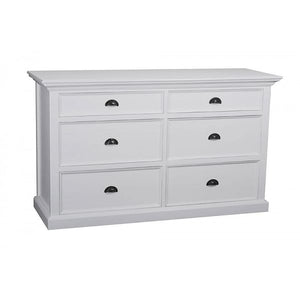 Halifax White Painted 6 Drawer Chest of Drawers - White Tree Furniture