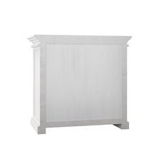 NOVASOLO HALIFAX Small White Cabinet with Glass Doors - White Tree Furniture