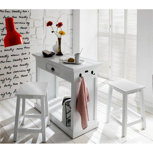 Halifax White Painted Kitchen Stools - White Tree Furniture