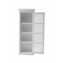 Halifax White Painted Tall Cabinet with Glass Door - White Tree Furniture