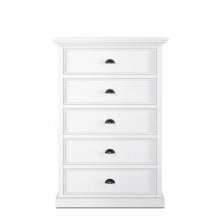 Halifax White Painted Tallboy Chest of Drawers - White Tree Furniture