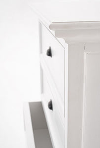 Halifax White Painted Tallboy Chest of Drawers - White Tree Furniture