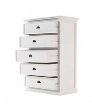 Halifax White Painted Tallboy Chest of Drawers - White Tree Furniture