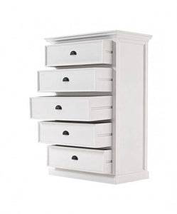 Halifax White Painted Tallboy Chest of Drawers - White Tree Furniture