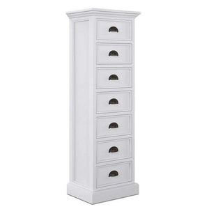 Halifax White Painted Tallboy with 7 Drawers CA598 - White Tree Furniture