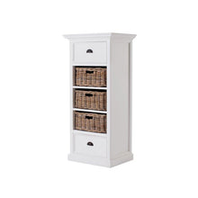 Halifax Grand White Painted Tallboy with Basket Set CA589L - White Tree Furniture