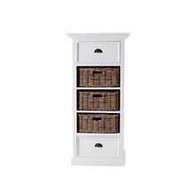 Halifax Grand White Painted Tallboy with Basket Set CA589L - White Tree Furniture