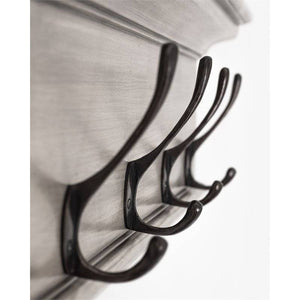 Halifax White Rustic 4 Hook Coat Rack - White Tree Furniture