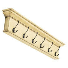 Novasolo Halifax Antique Yellow 6 Hook Coat Rack - White Tree Furniture