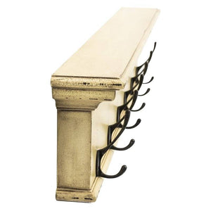 Novasolo Halifax Antique Yellow 6 Hook Coat Rack - White Tree Furniture