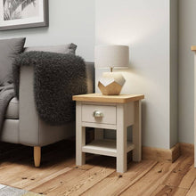 Toulouse Grey Painted Oak 1 Drawer Side Table - White Tree Furniture