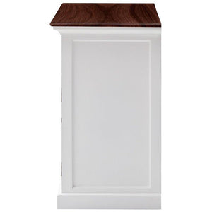 Nova Solo Halifax Accent White Painted Buffet Sideboard with Rattan Baskets B129TWD